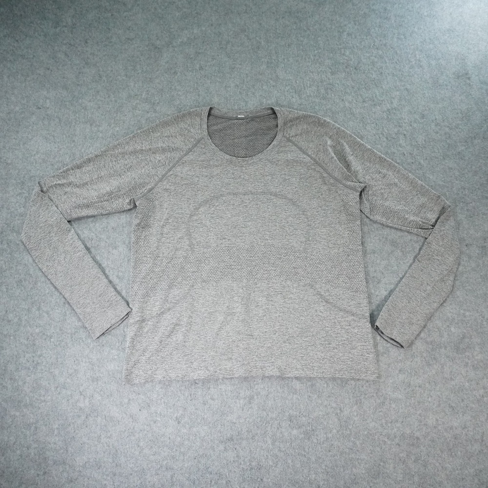 Lululemon Long Sleeve Swiftly Tech 2.0 Race Length Top Thumbholes Gray 14